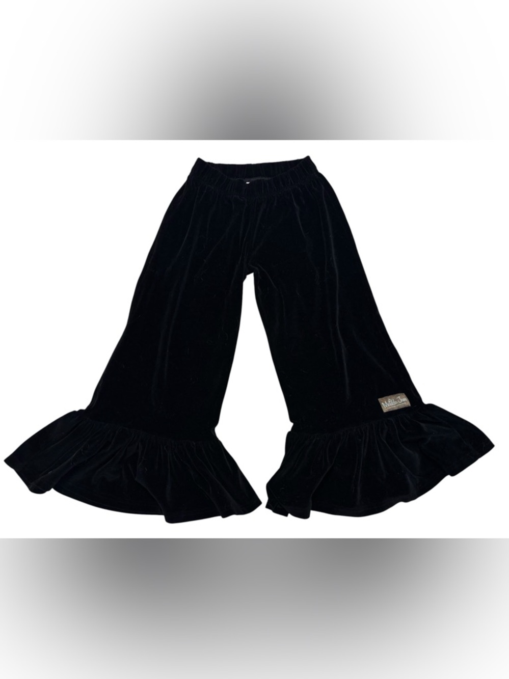 Matilda Jane Black Velvet Ruffle Hem Pants
